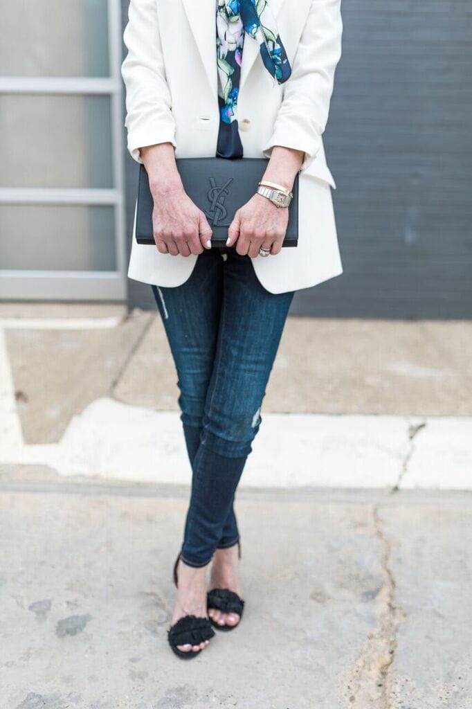 white fringe sandals