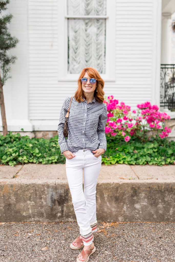 White embroidered jeans-white mcguire jeans-dallas blogger