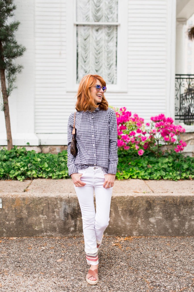 White embroidered jeans-white mcguire jeans-dallas blogger