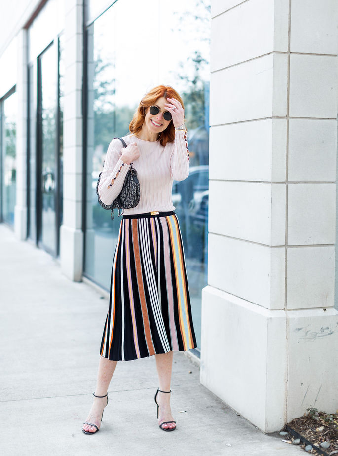 Colorful Striped Skirt With The Prettiest Colors to Brighten Your Day