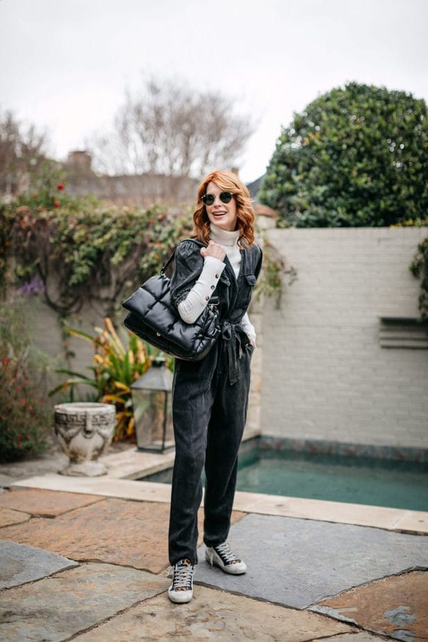 Mauby jumpsuit and sneakers