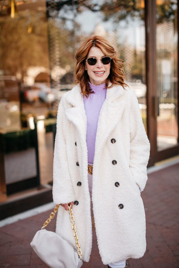 FAUX SHEARLING WINTER OUTFIT