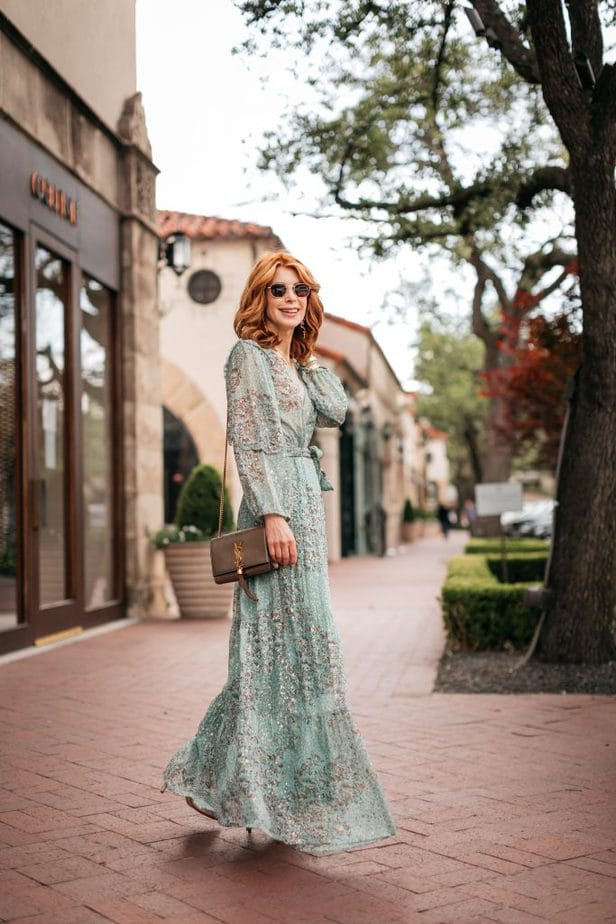 Mint green cheap maxi dress