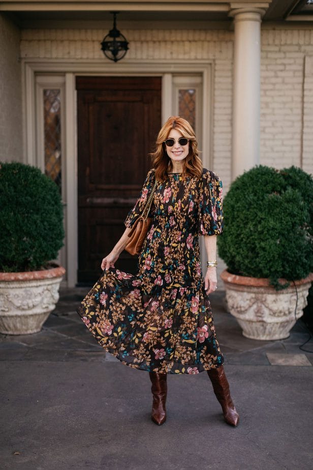 Winter to Spring Floral Dress