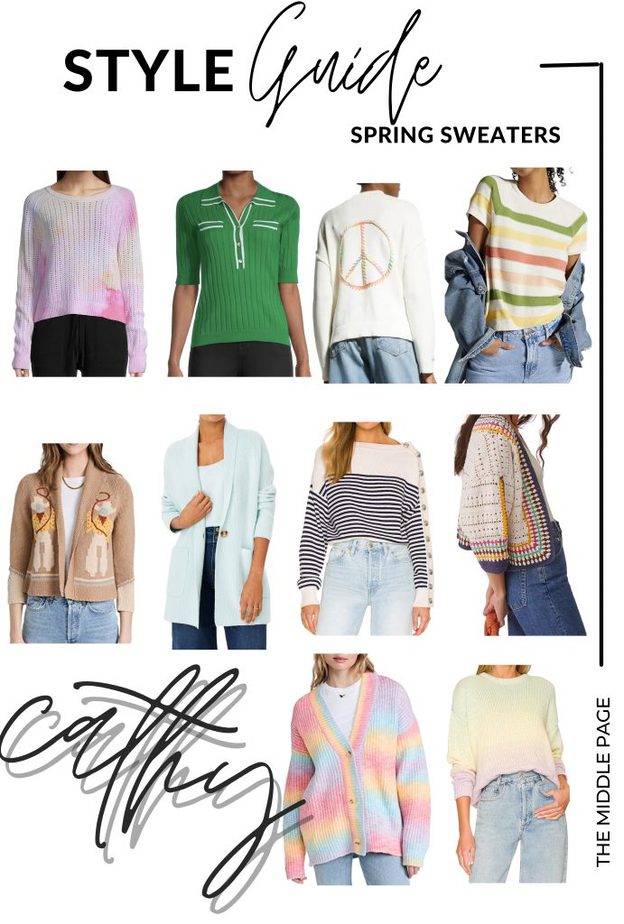 collage of Spring Sweaters