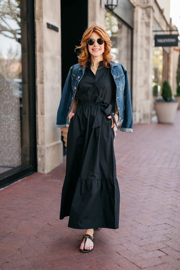 Affordable Black Dress from Target on Red Hair Blogger